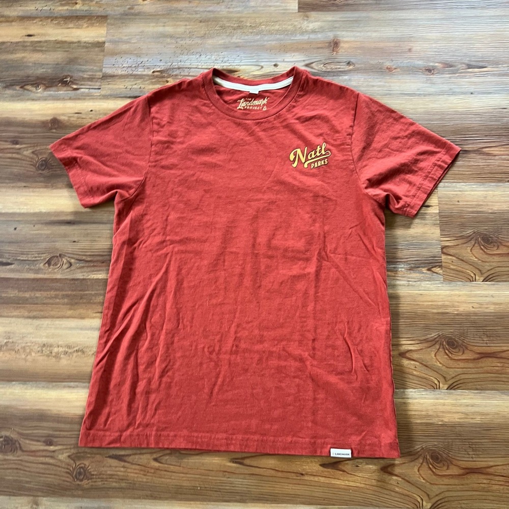 The Landmark Project Natl Parks Graphic T-Shirt Rust Orange Red Mens Medium